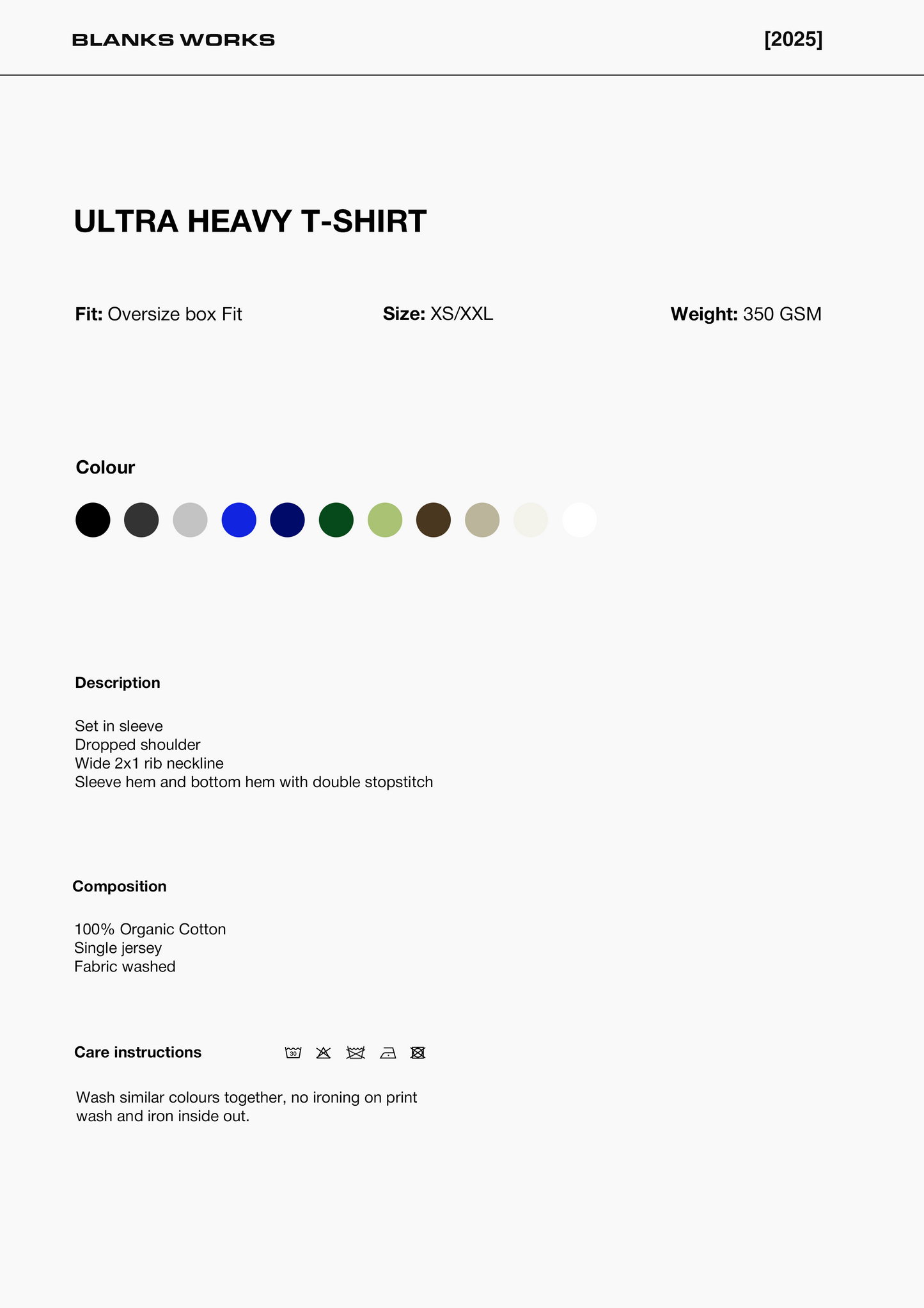Black ultra heavy box fit tee