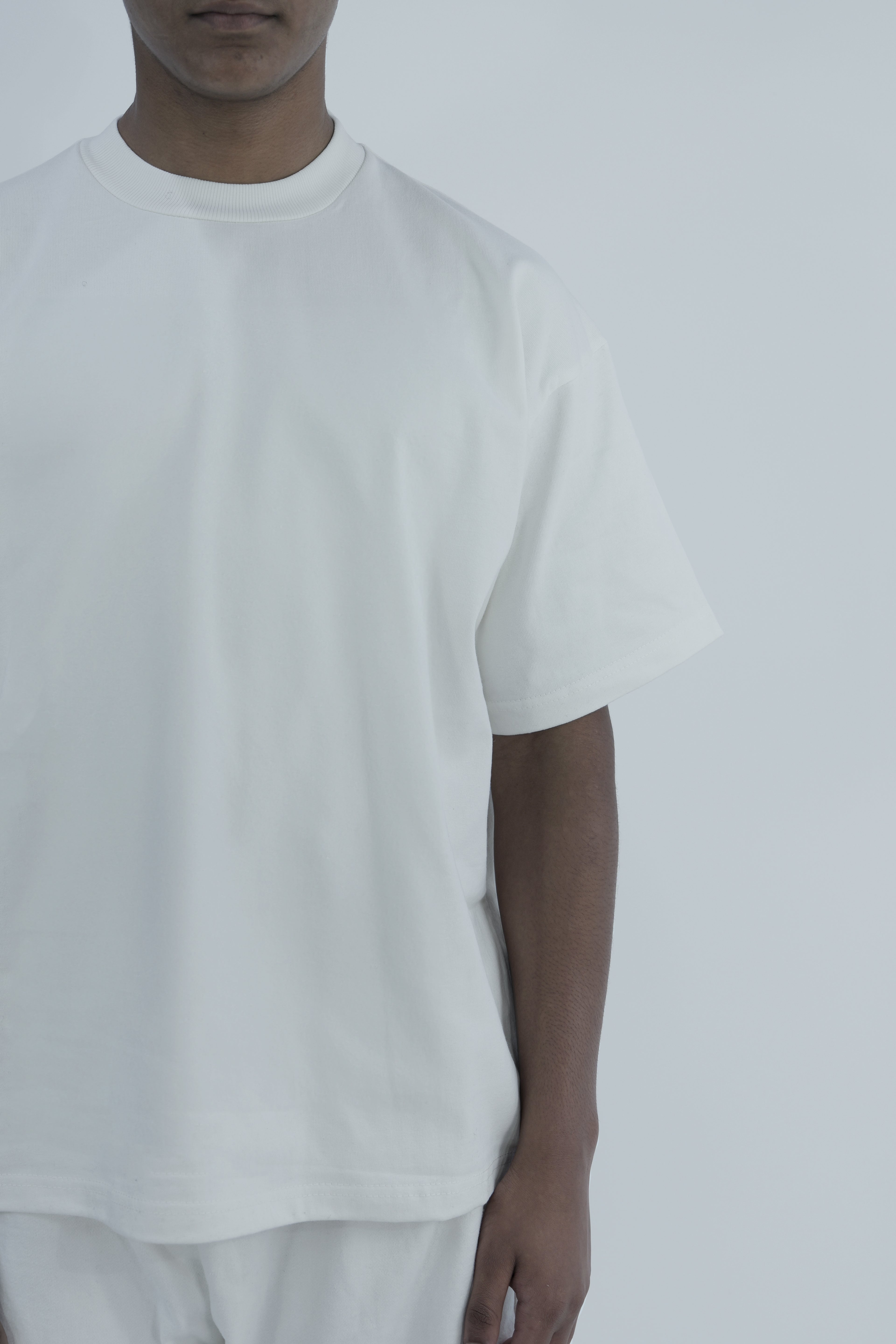 300gsm vintage heavyweight off white oversized box fit blank tee